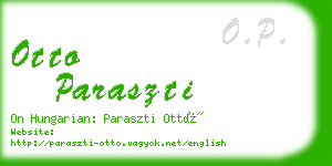 otto paraszti business card